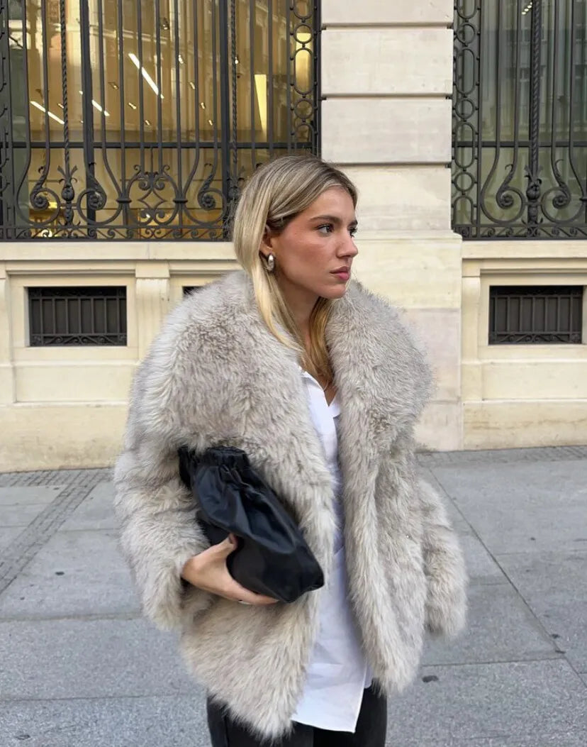 Faux Fur Oversized Coat