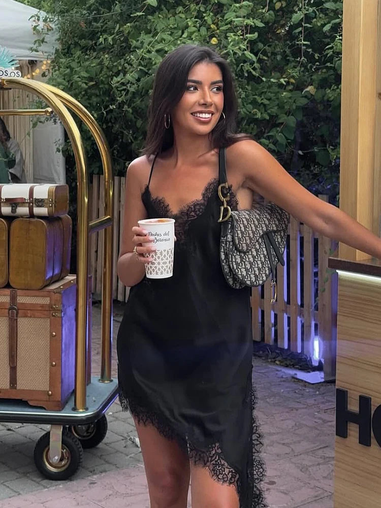 Sling Lace backless mini