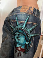 Liberty demin drip jeans