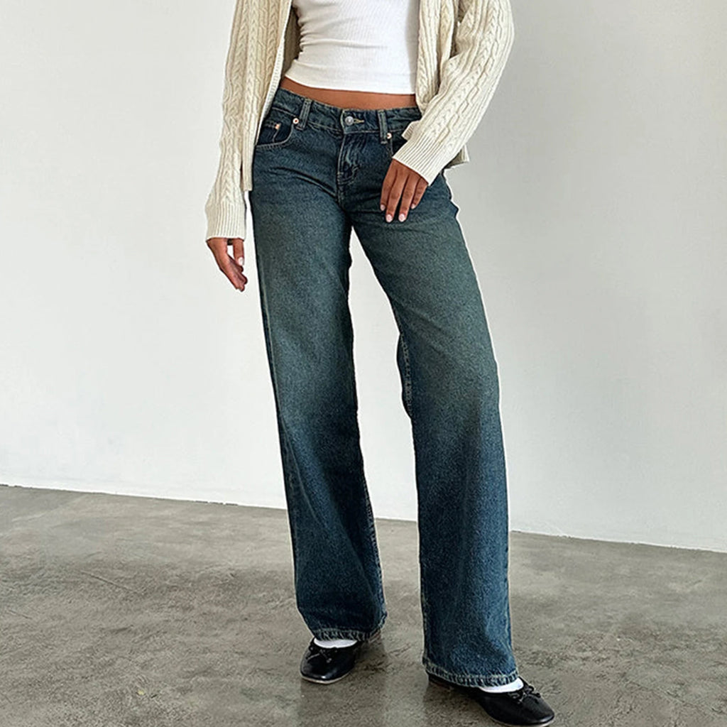 loose straight leg jeans