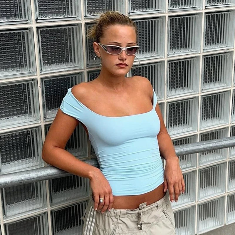 baby blue beam top