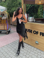 Sling Lace backless mini