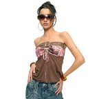 vintage floral Strapless Ella tube top