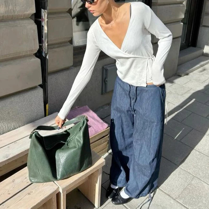 city staple wrap top