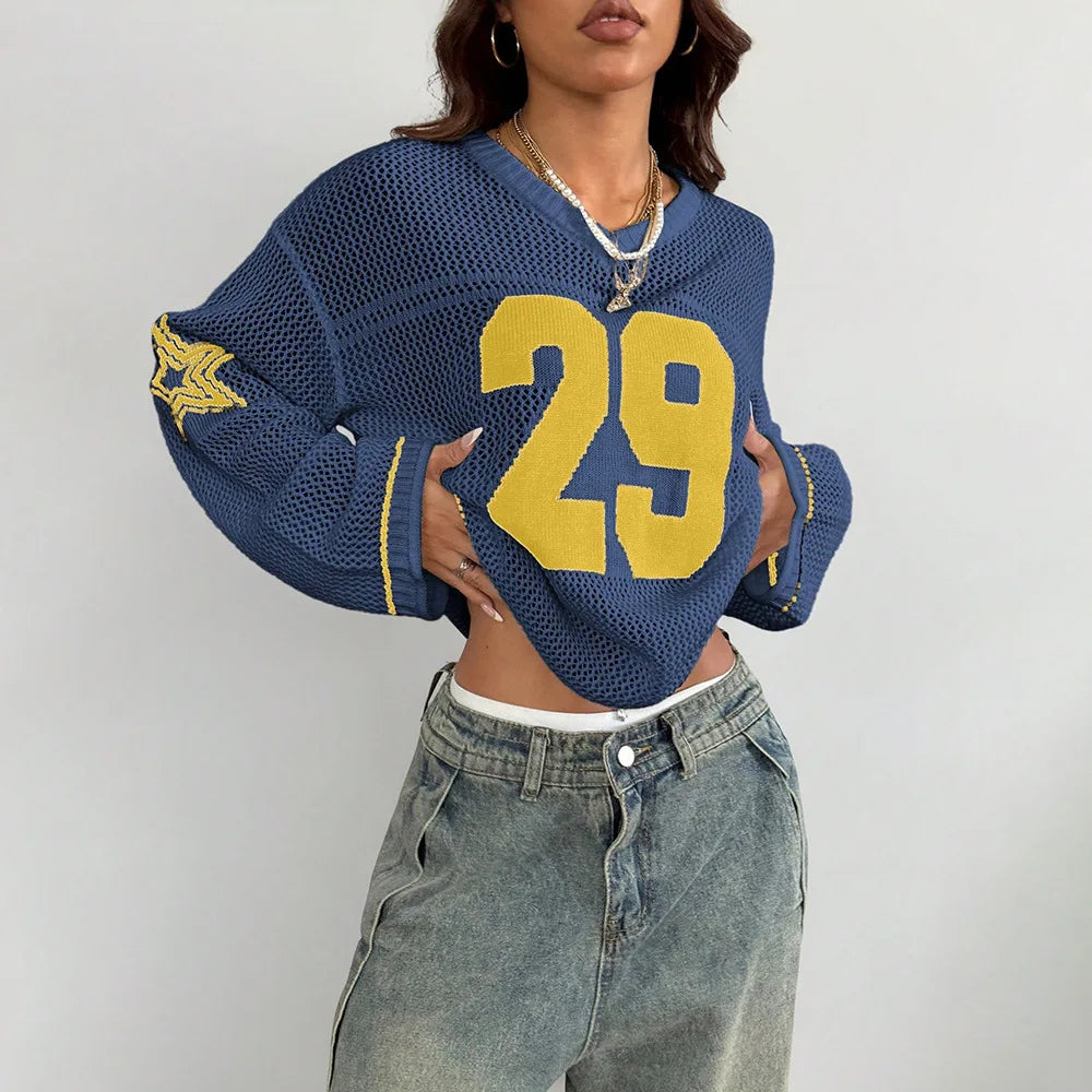 '29' knitted sports jersey