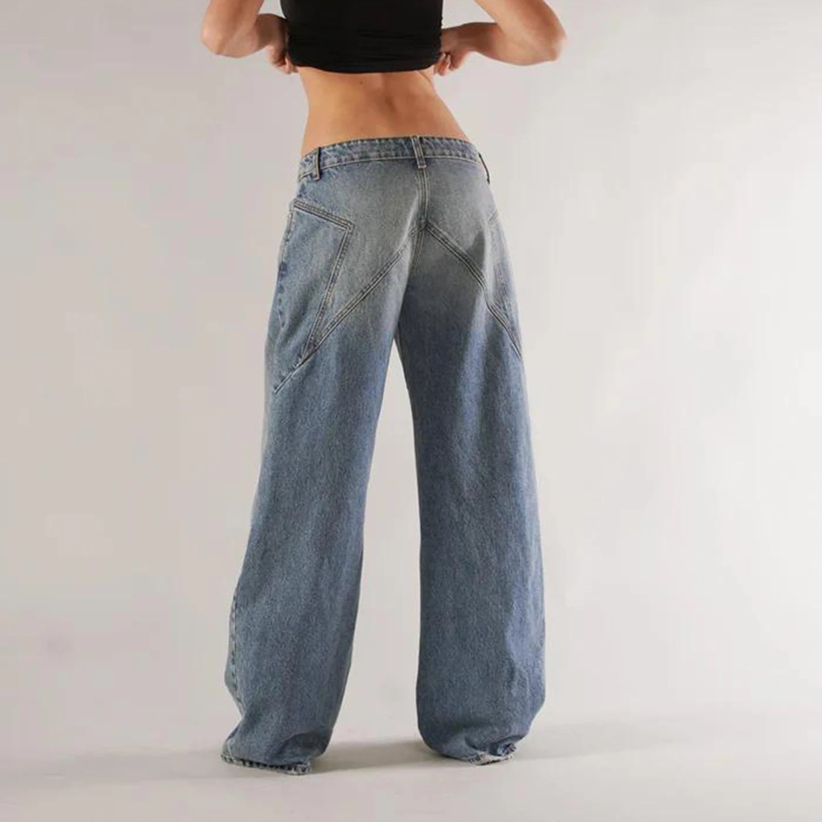 low waisted star back jeans