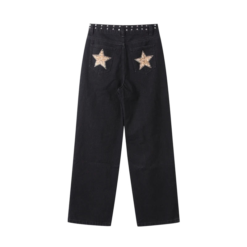 Wild stud denim jeans