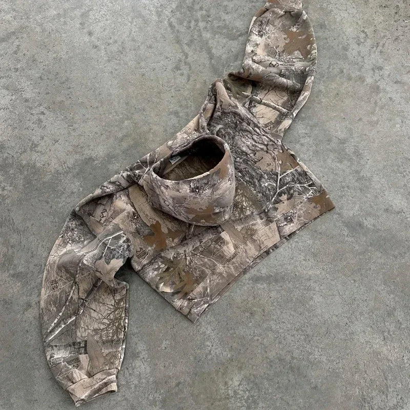 Camo pullover hoodie