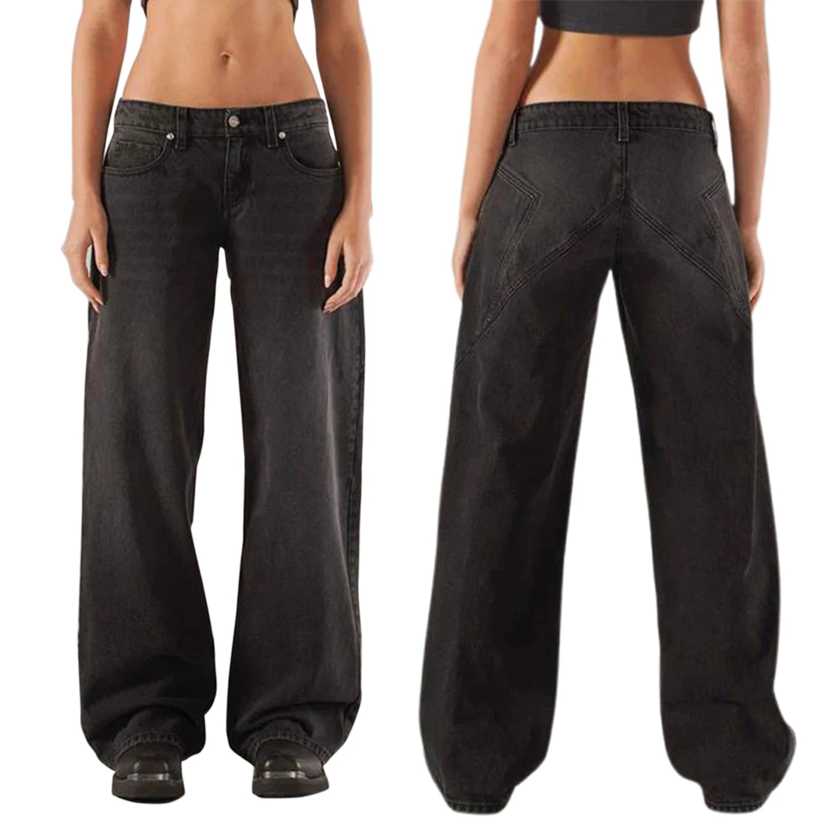 low waisted star back jeans