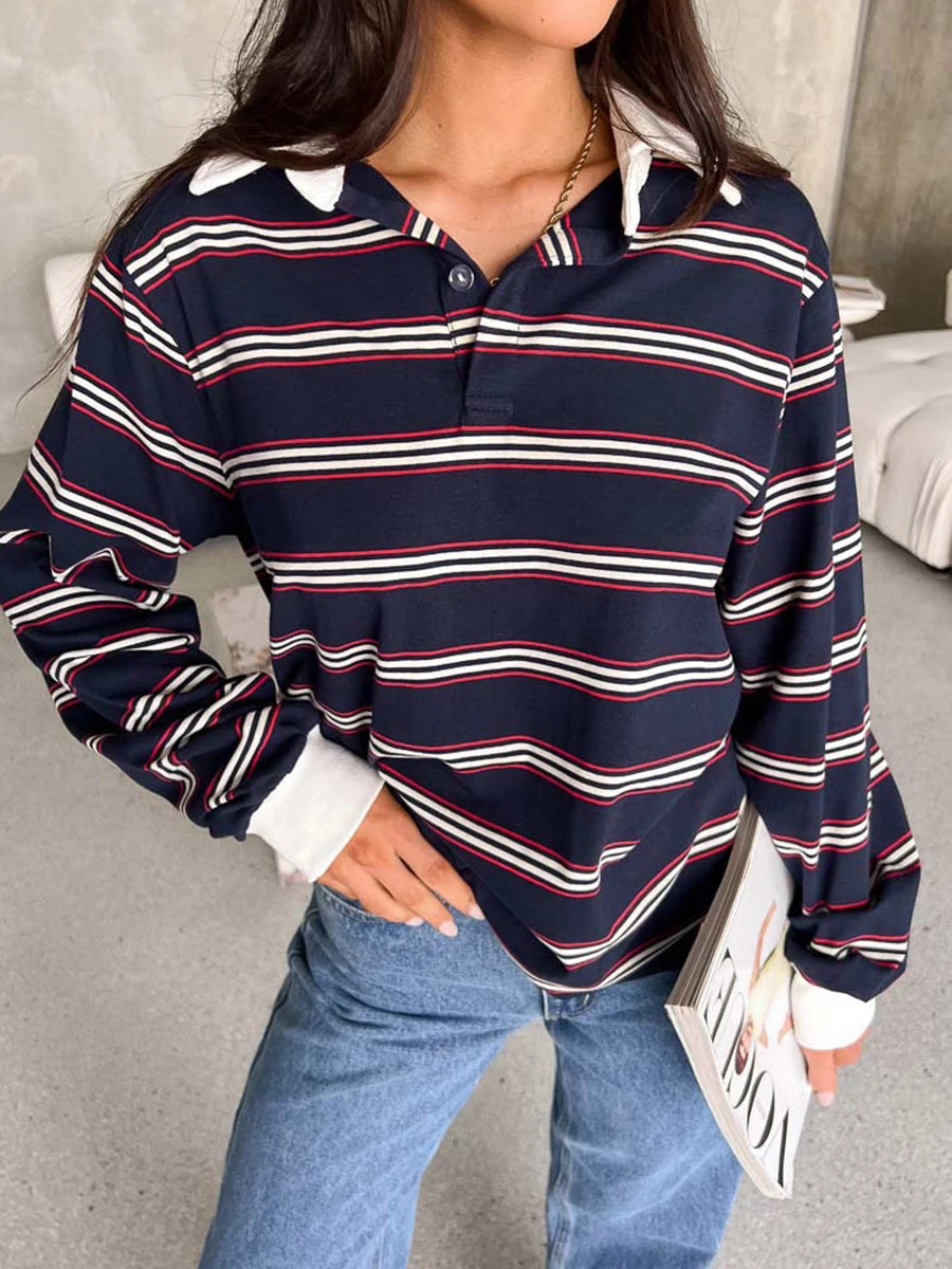 prep stripe rugby polo