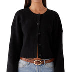 knitted button up cardigan