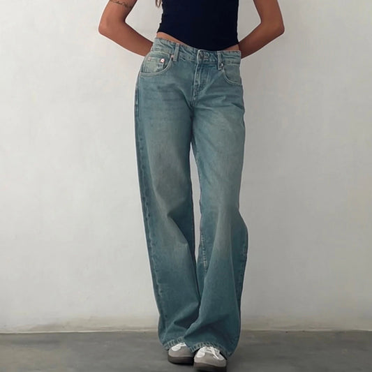 loose straight leg jeans