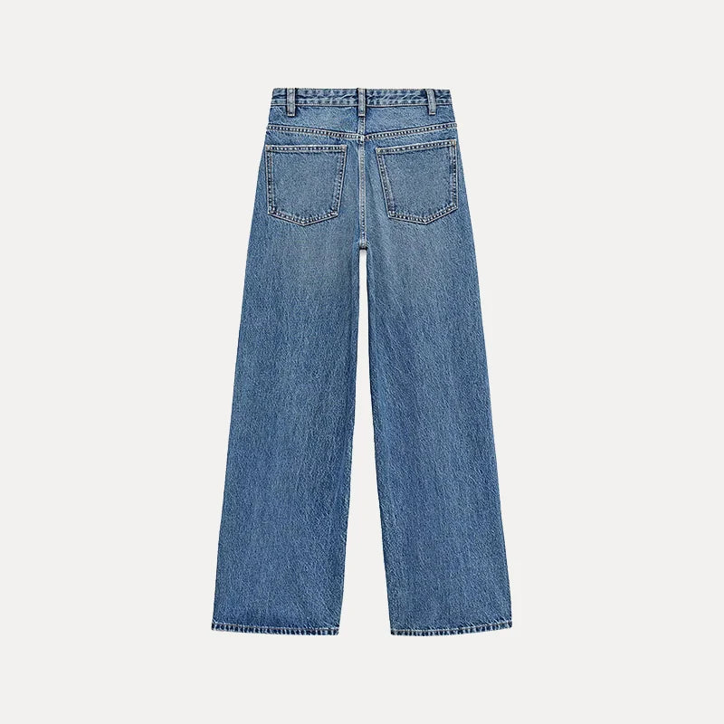 asymmetrical low waisted jeans