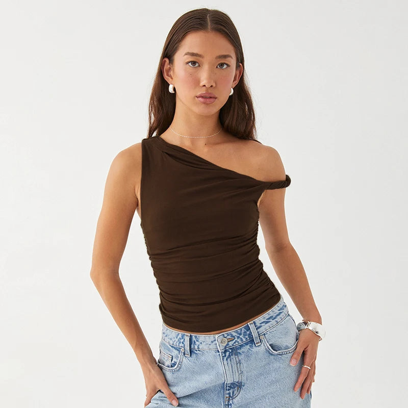 Basic ruched off shoulder top