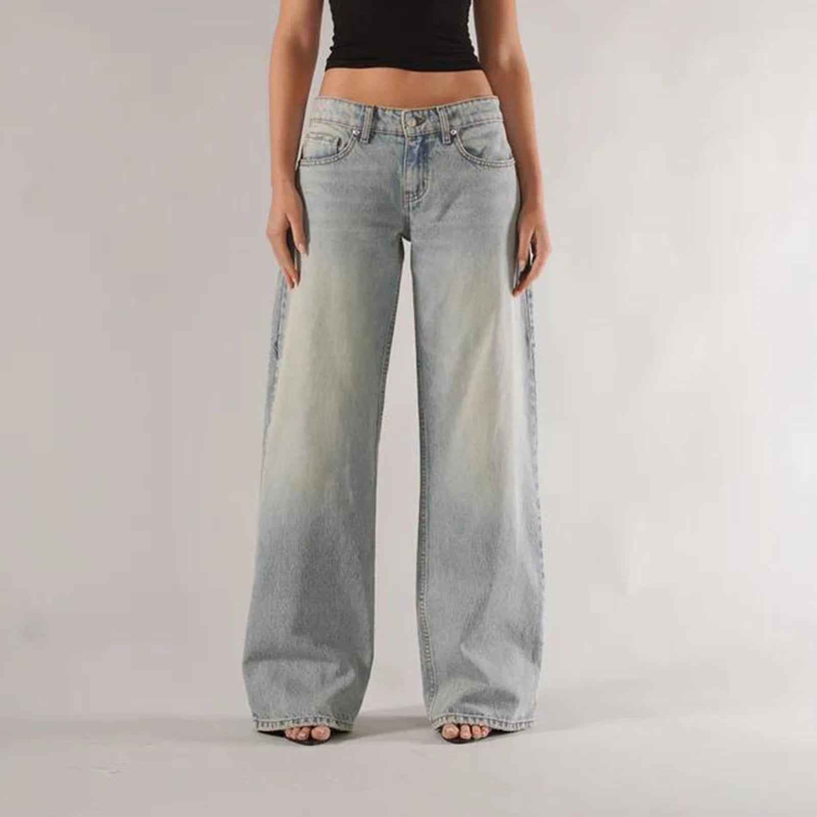 low waisted star back jeans