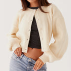 knitted button up cardigan