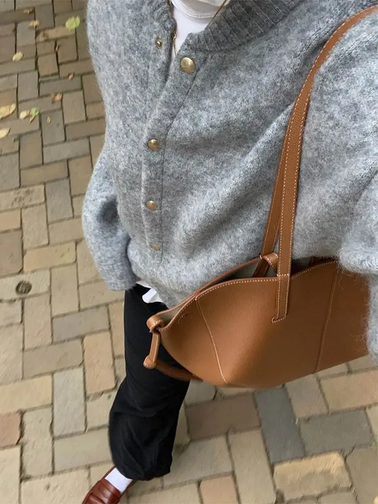 Classic Grey  Round Neck cardigan jumper
