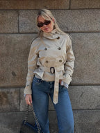 button babe trench coat