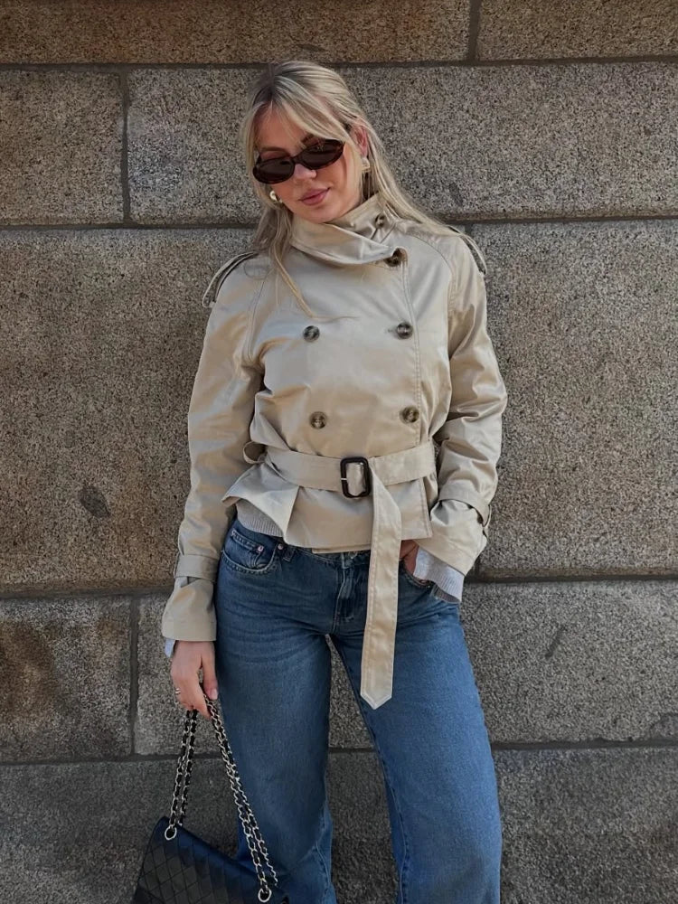 button babe trench coat